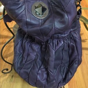 Beautiful Buttery Genuine Purple Leather bag from Italy